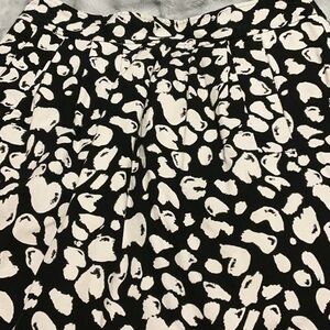 Michael Kors Black and White A-Line Skirt